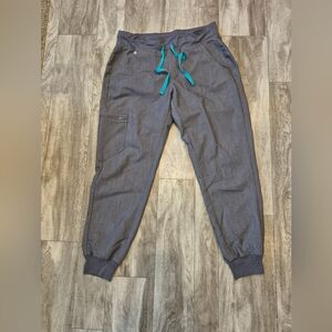 Figs Grey Jogger Scrub Pant Sz Small Petite